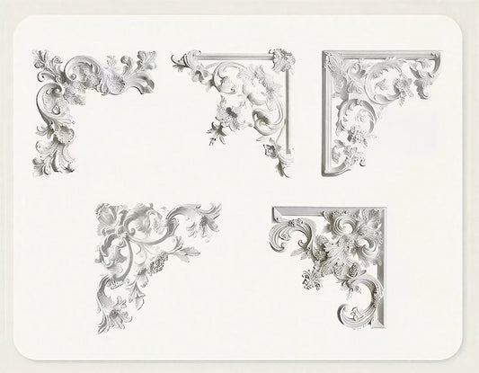 3D Relief Floral Border Scrapbook Sticker