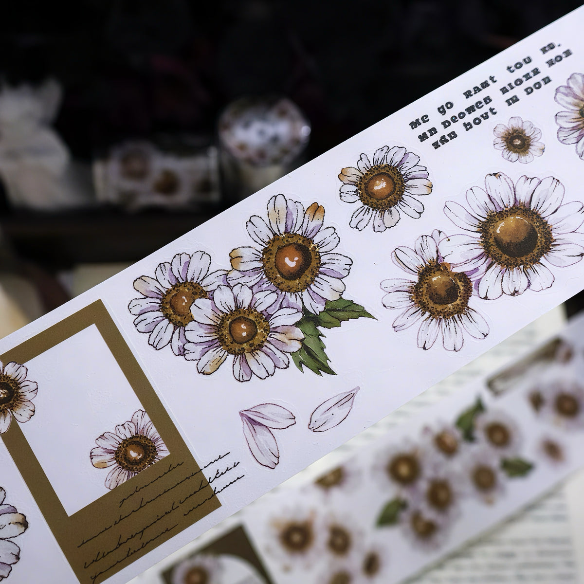 Purple Daisy Die-Cut Tape