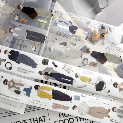 Modern Guy Daily Life Die‑Cut Tape