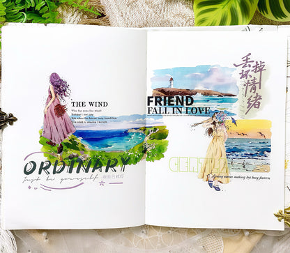 Sunset Ocean Coast View Die‑Cut PET Tape