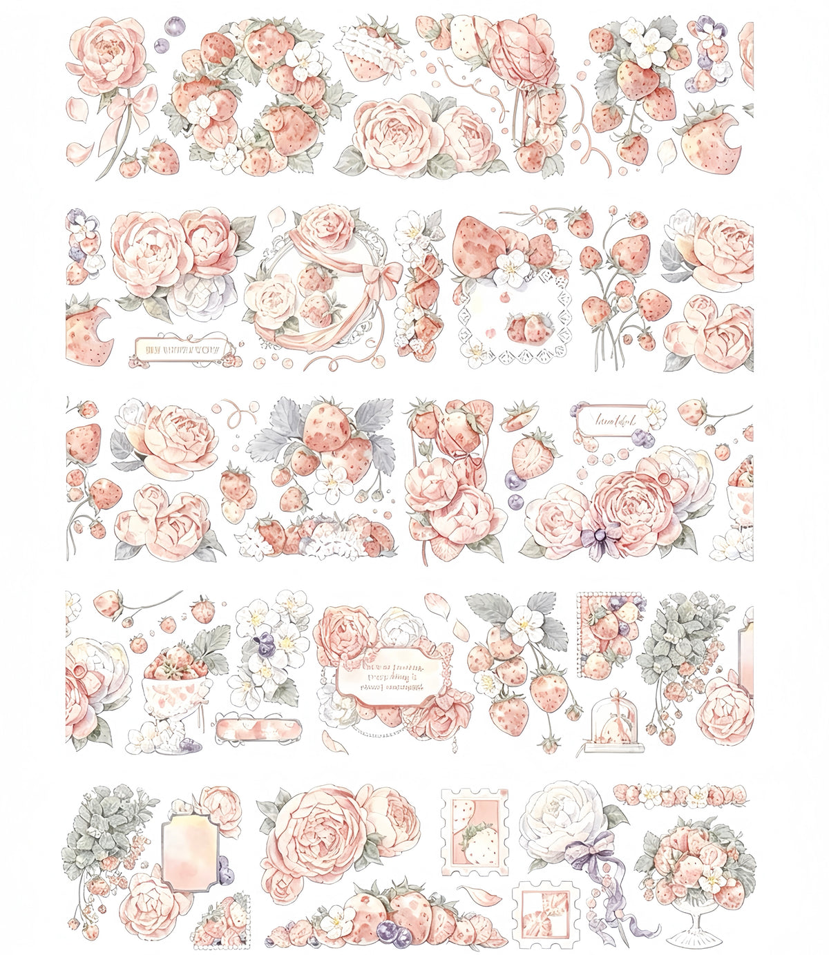 Pink Berry Floral PET Tape