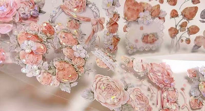 Pink Berry Floral PET Tape