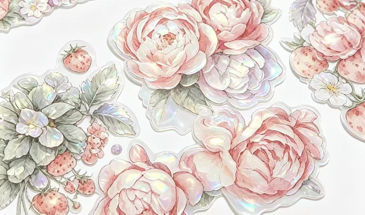 Pink Berry Floral PET Tape