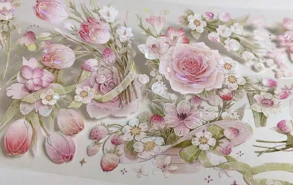Pastel Tulips PET Tape