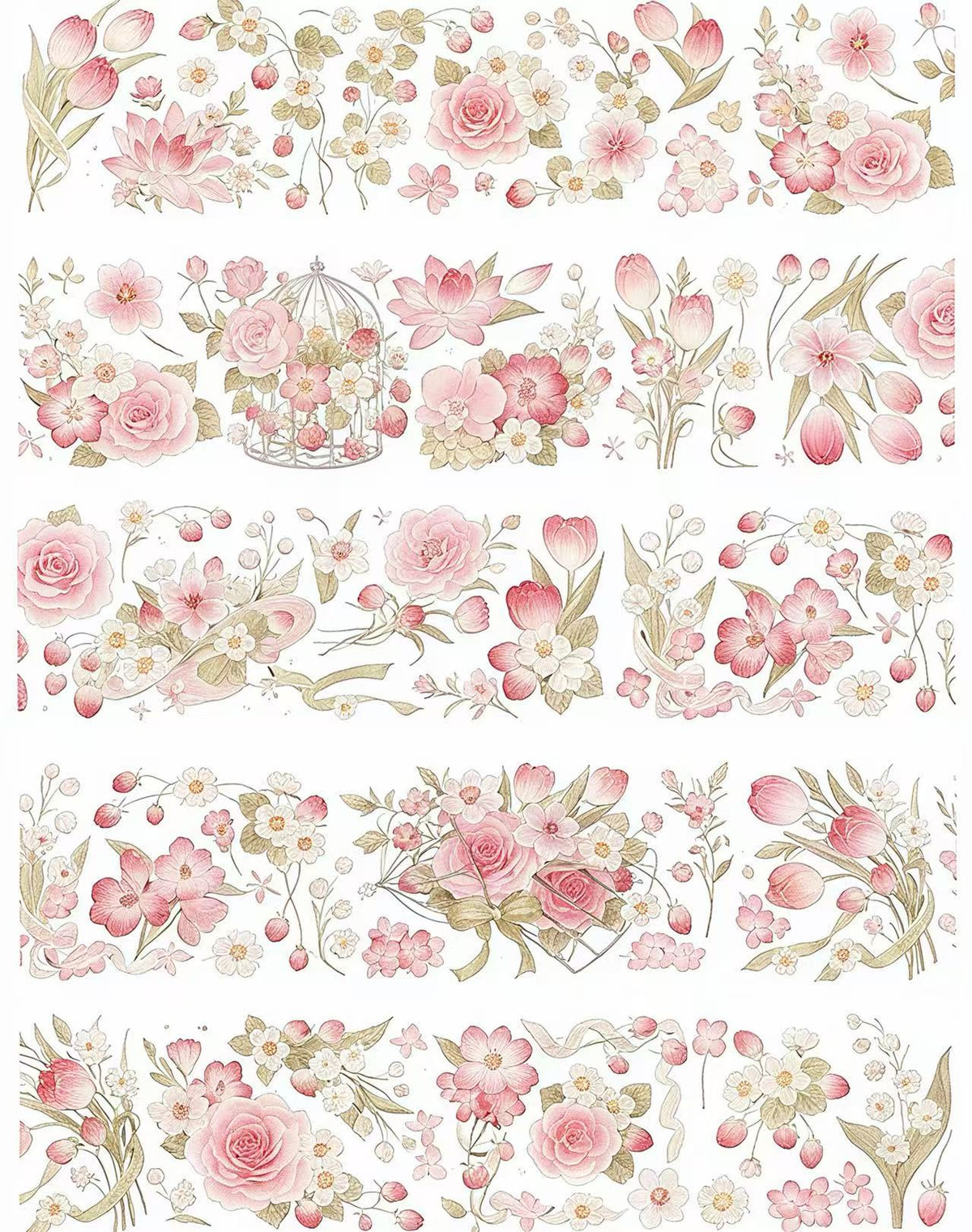 Pastel Tulips PET Tape