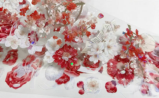 Red Velvet Floral Ode PET Tape