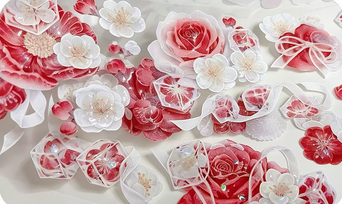 Red Velvet Floral Ode PET Tape