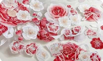 Red Velvet Floral Ode PET Tape