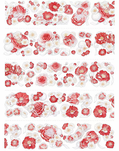 Red Velvet Floral Ode PET Tape