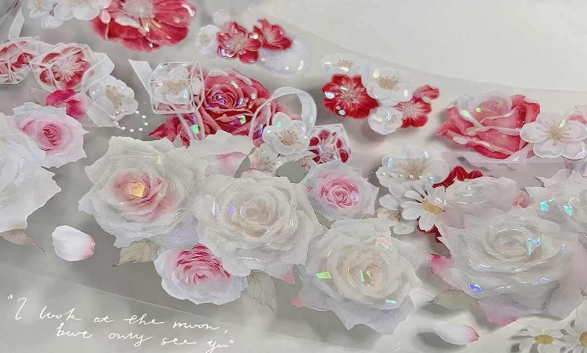 Red Velvet Floral Ode PET Tape