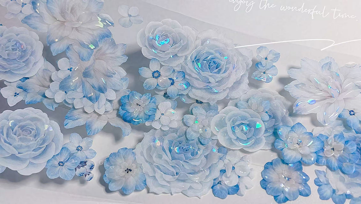 Moonlight Blue Roses PET Tape