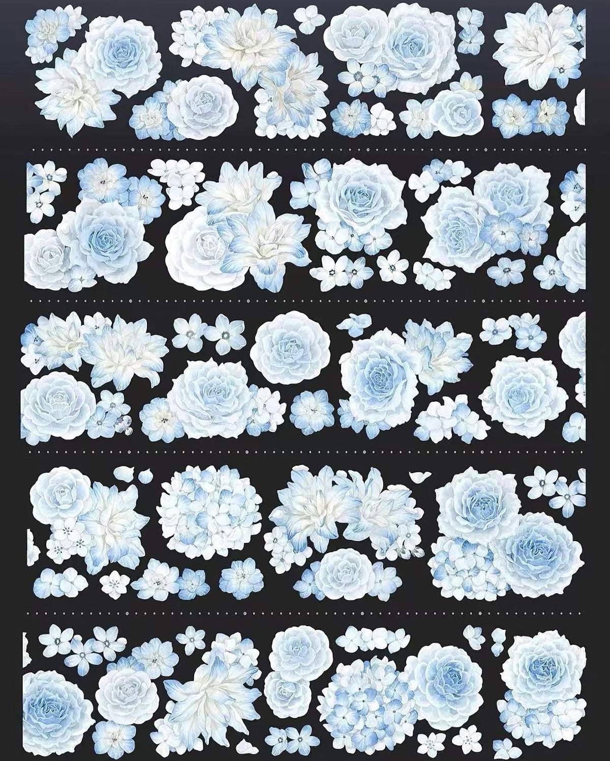 Moonlight Blue Roses PET Tape