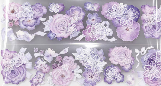 Purple Ribbon Floral PET Tape`