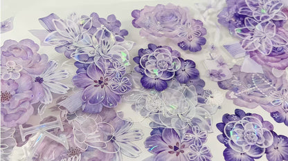 Purple Ribbon Floral PET Tape`