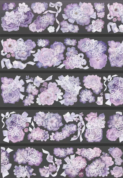 Purple Ribbon Floral PET Tape`