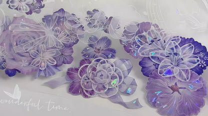Purple Ribbon Floral PET Tape`