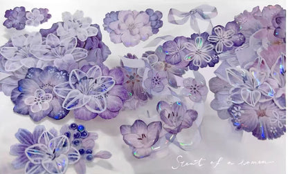 Purple Ribbon Floral PET Tape`