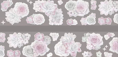 Dusty Pink Peony & Rose Die-Cut Tape