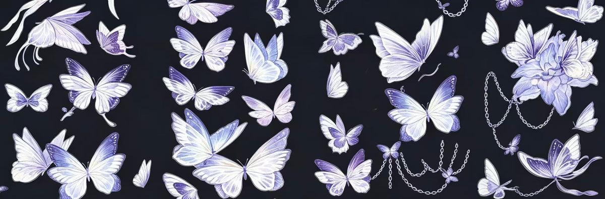 Sparkle Purple Butterfly Die-Cut Tape