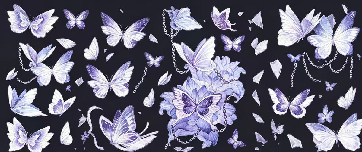 Sparkle Purple Butterfly Die-Cut Tape