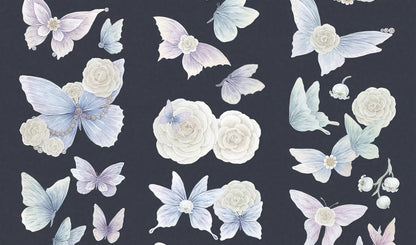 Shiny Floral Butterfly Die-Cut Tape