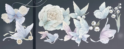 Shiny Floral Butterfly Die-Cut Tape