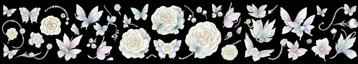 Shiny Floral Butterfly Die-Cut Tape
