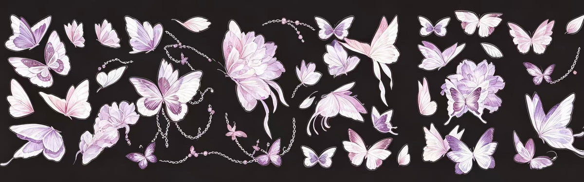 Glitter Sand Pink Butterfly Die-Cut Tape
