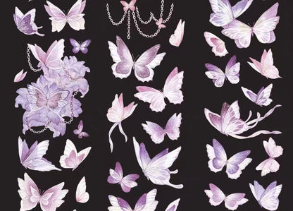Glitter Sand Pink Butterfly Die-Cut Tape