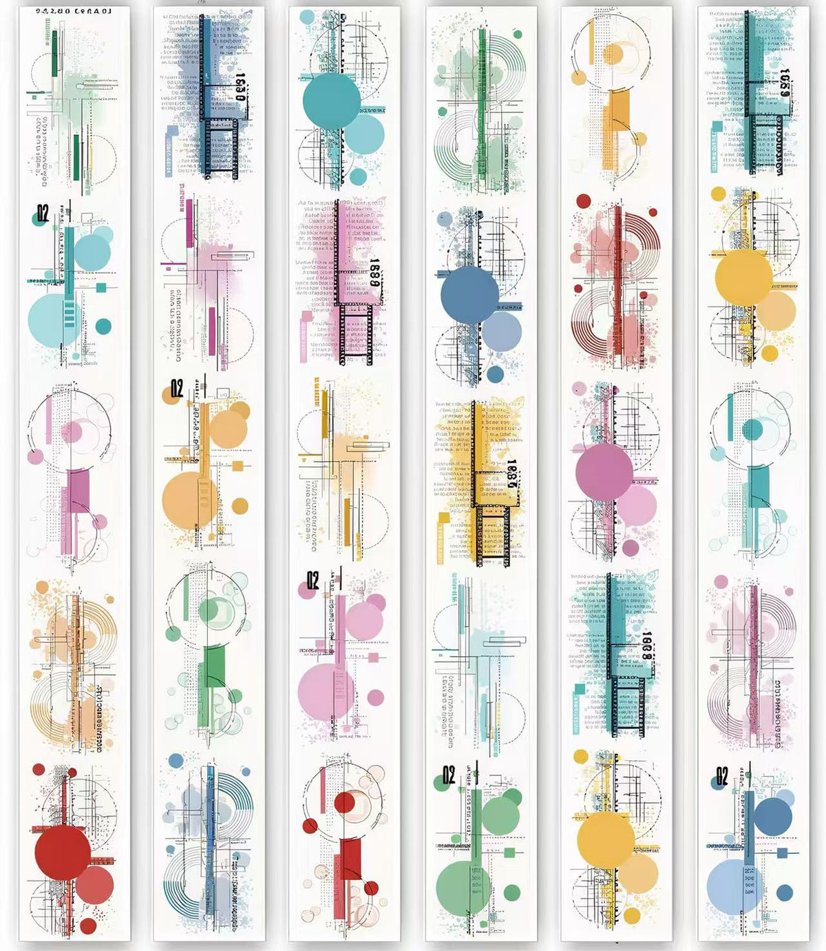 Colorful Geometric Die-Cut Washi Tape