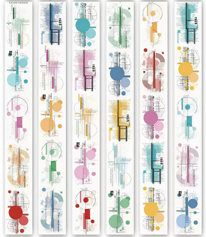 Colorful Geometric Die-Cut Washi Tape