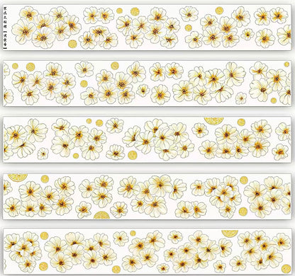 White Daisy Flower Die-Cut Tape
