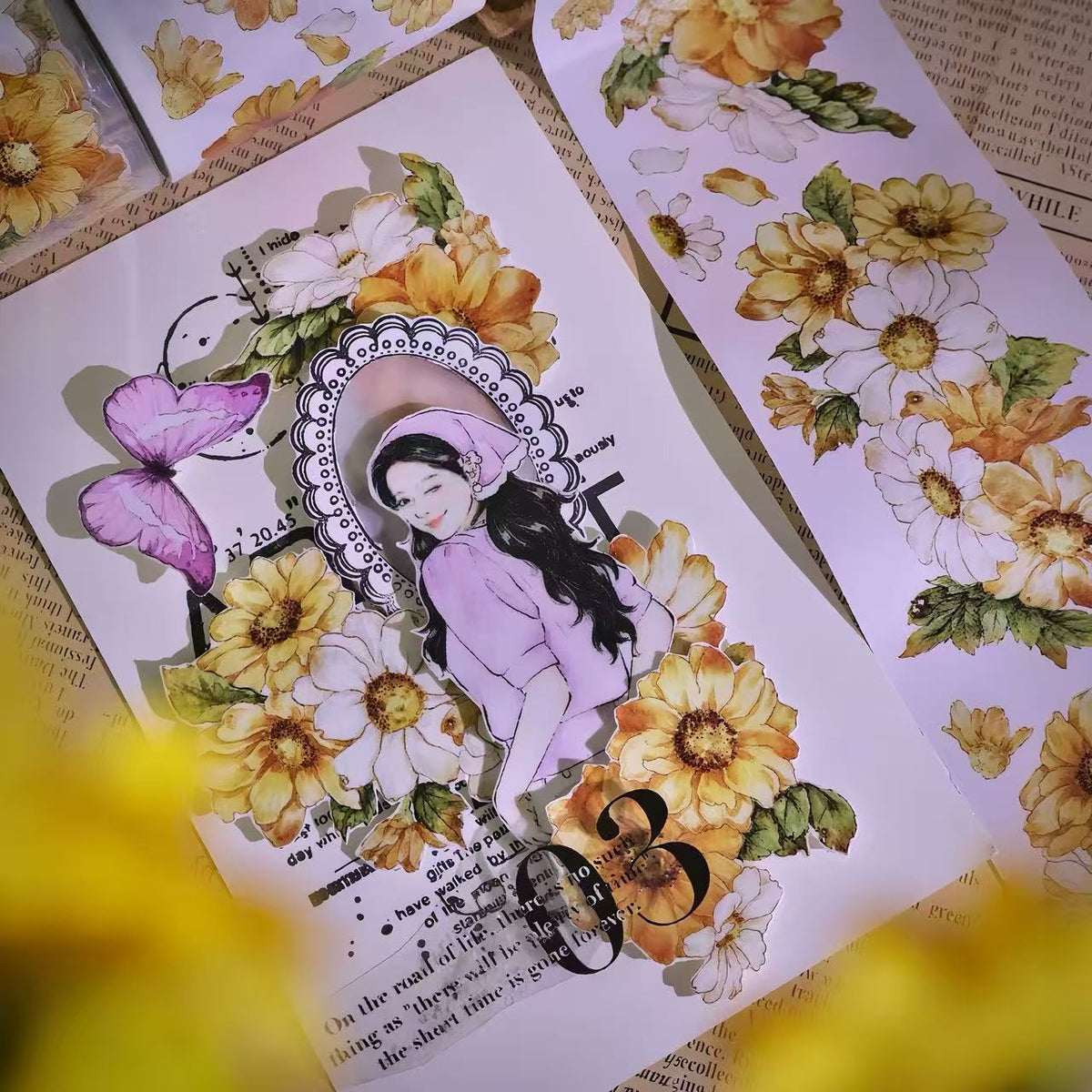 Golden Daisy Die-Cut PET Tape