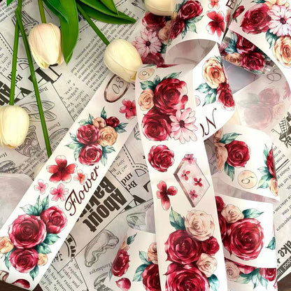 Vintage Rose Die-Cut Washi Tape