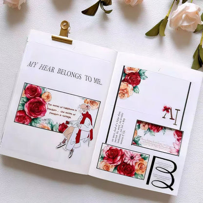 Vintage Rose Die-Cut Washi Tape