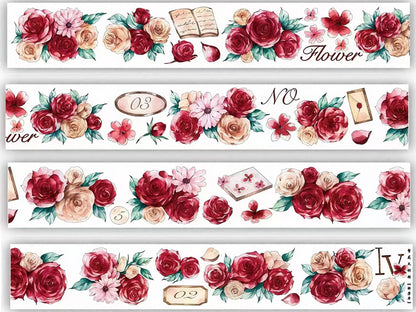 Vintage Rose Die-Cut Washi Tape