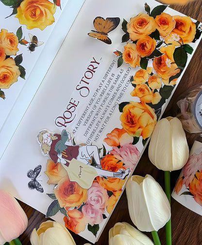 Daily Life Girl Die-Cut Washi Tape