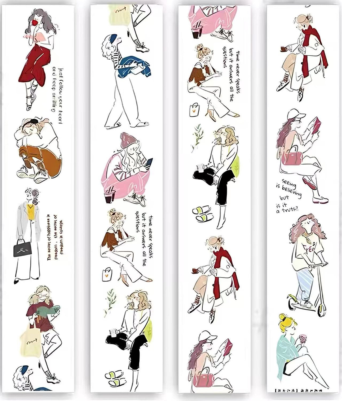 Daily Life Girl Die-Cut Washi Tape