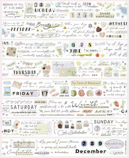 Daily Sweet Plan Die-Cut PET Tape