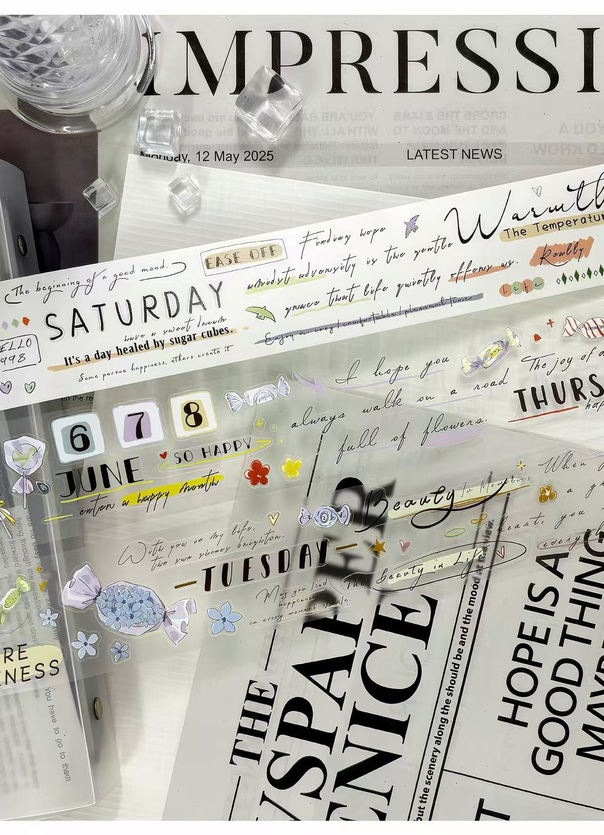 Daily Sweet Plan Die-Cut PET Tape