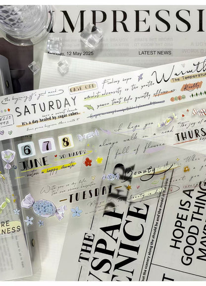 Daily Sweet Plan Die-Cut PET Tape