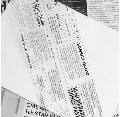 Black White Retro Text Die‑Cut Tape