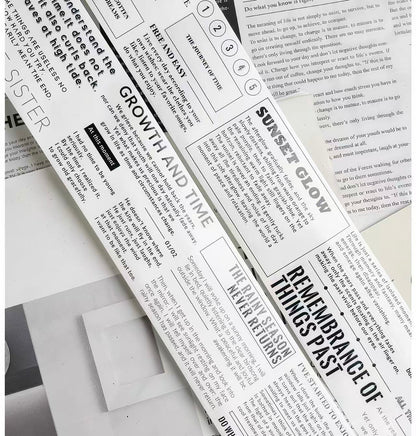 Black White Retro Text Die‑Cut Tape