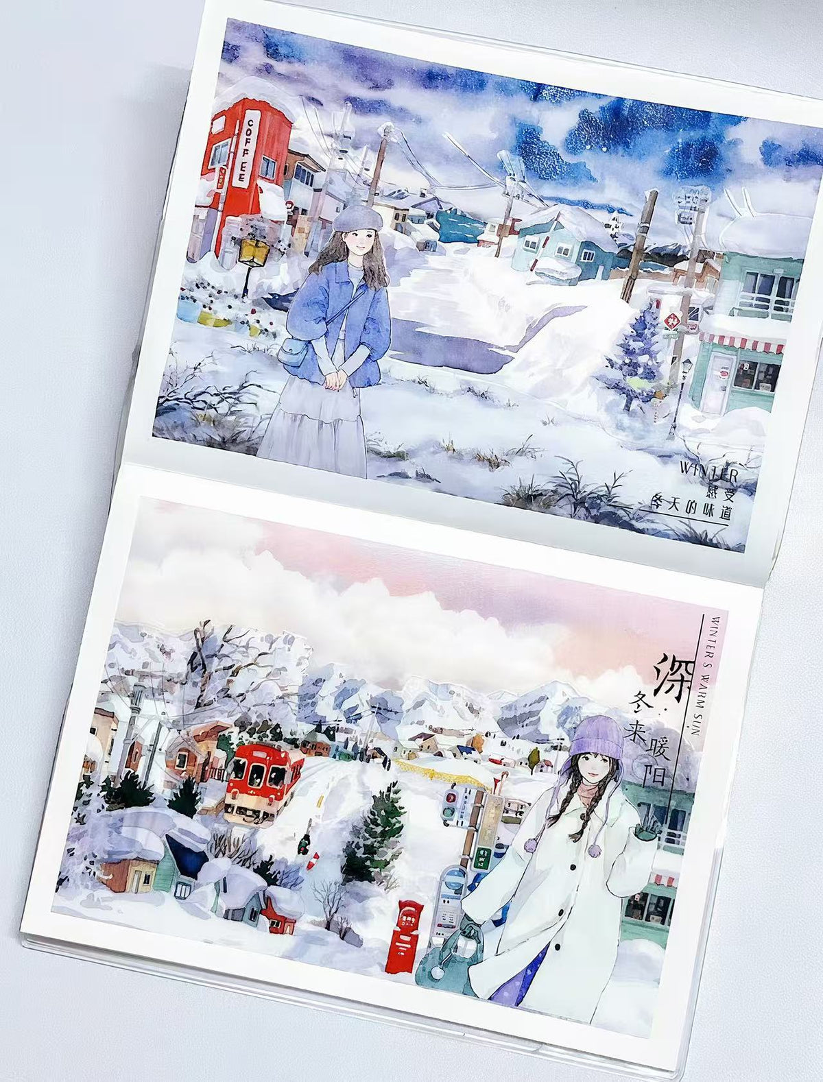 Winter Snowy Town Die‑Cut Tape