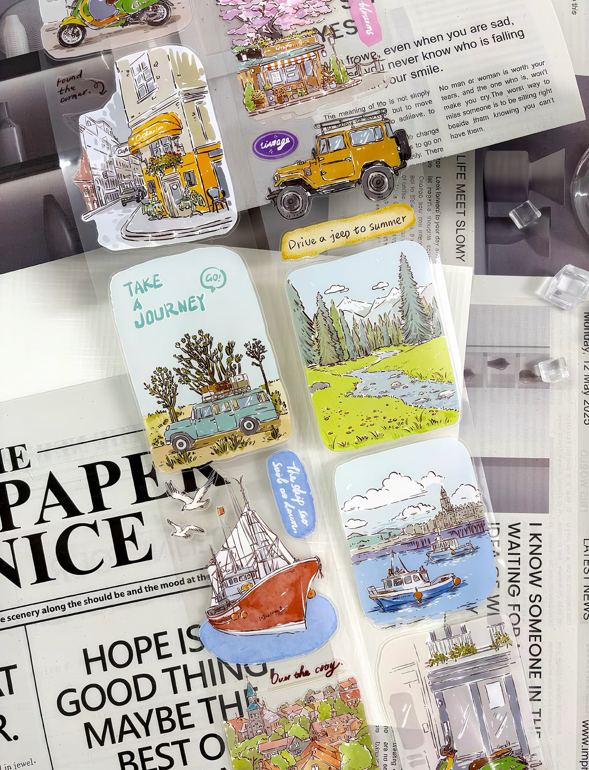 Holiday Journey Scenery Die‑Cut Tape