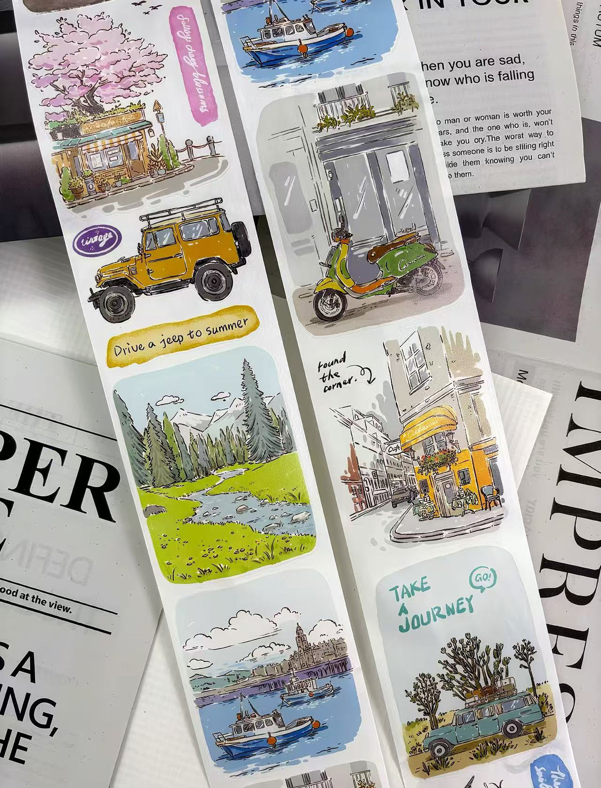 Holiday Journey Scenery Die‑Cut Tape