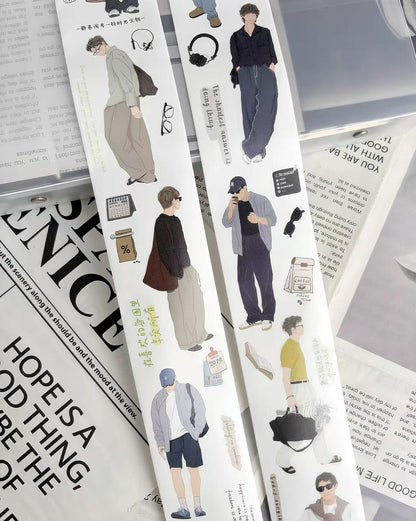 Modern Guy Daily Life Die‑Cut Tape
