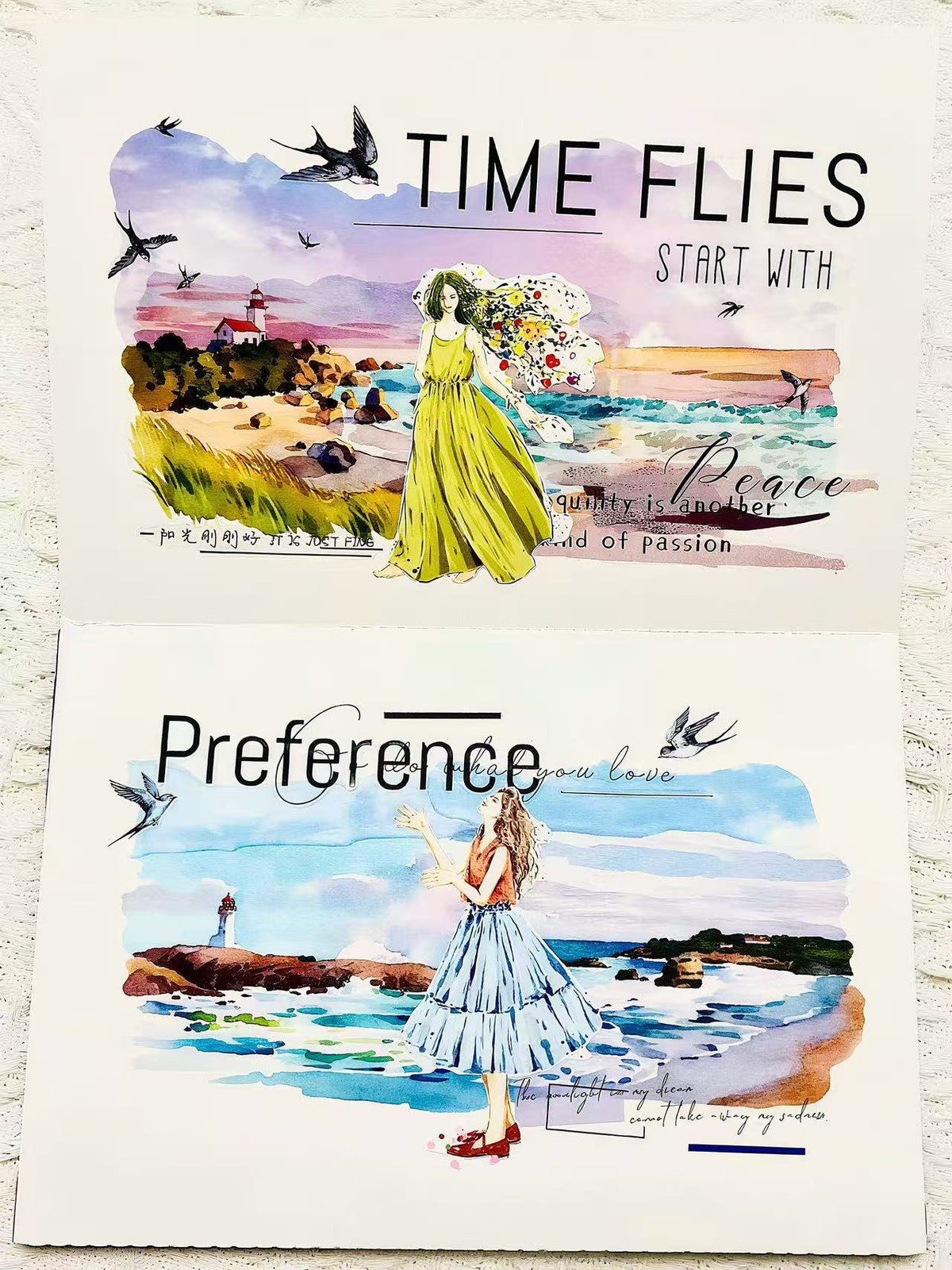 Sunset Ocean Coast View Die‑Cut PET Tape