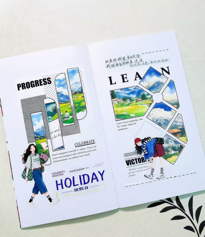 Highland Snow Mountain Landscape Die‑Cut PET Tape