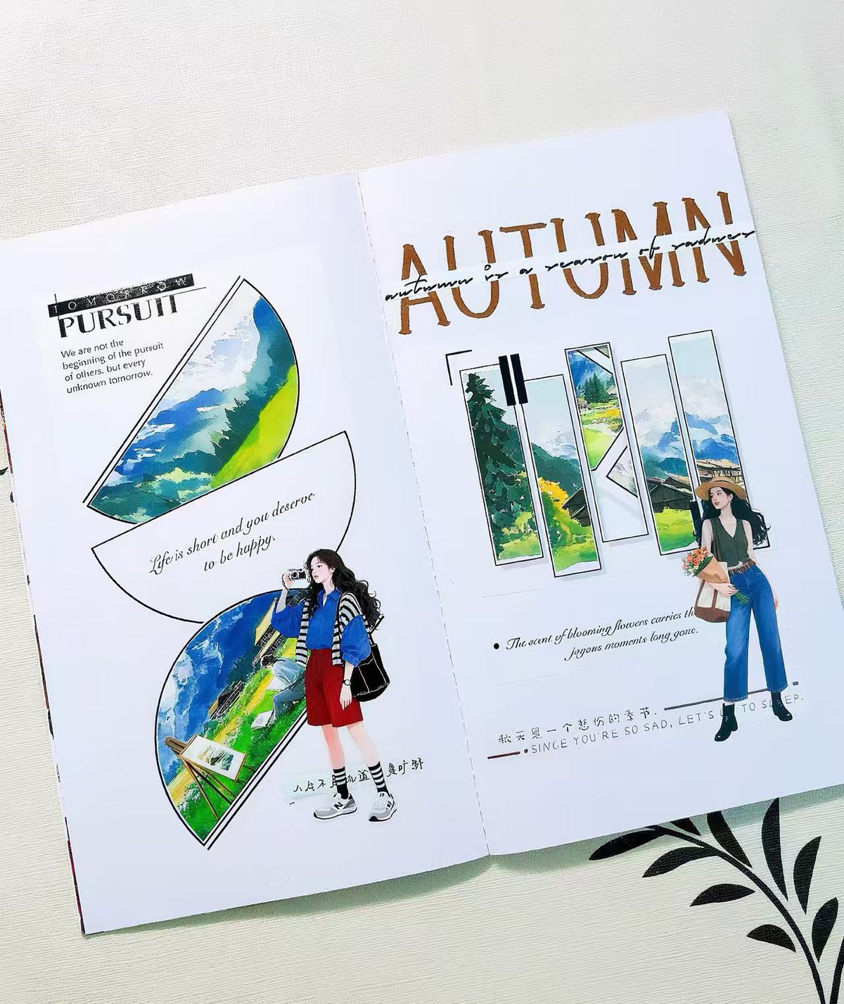 Highland Snow Mountain Landscape Die‑Cut PET Tape